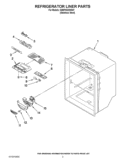 REFRIGERATOR LINER PARTS Diagram and Parts List for GB9FHDXWS07  Whirlpool Refrigerator