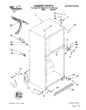 CABINET Diagram and Parts List for ET18GKXEN00  Whirlpool Refrigerator