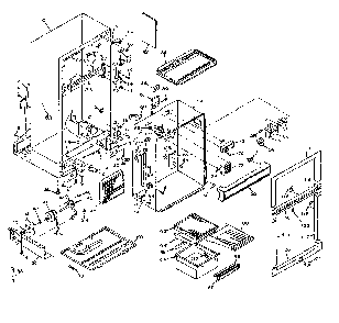 Cabinet Parts Diagram and Parts List for 106W16DL  Kenmore Refrigerator
