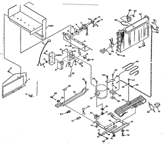 Unit Parts Diagram and Parts List for 106S14F1  Kenmore Refrigerator