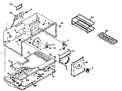 Freezer Parts Diagram and Parts List for 106T14E1  Kenmore Refrigerator