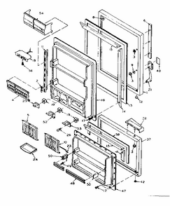 Door Parts Diagram and Parts List for 106W14GIML1  Kenmore Refrigerator