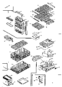 Refrigerator Interior Liner Accessories Diagram and Parts List for 198M17EL-G  Kenmore Refrigerator