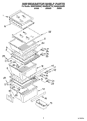 REFRIGERATOR SHELF Diagram and Parts List for GD2NHGXKT02  Whirlpool Refrigerator