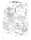 LINER Diagram and Parts List for ET18NKXDW04  Whirlpool Refrigerator