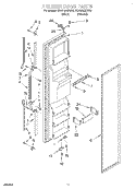 FREEZER DOOR Diagram and Parts List for ED25RQXFW00  Whirlpool Refrigerator