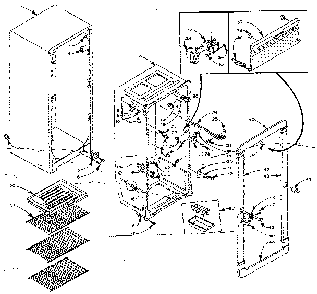 Refrigerator Cabinet Parts Diagram and Parts List for 106M8AL-F  Kenmore Refrigerator