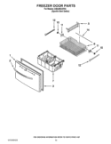 FREEZER DOOR PARTS Diagram and Parts List for GI6SARXXF04  Whirlpool Refrigerator