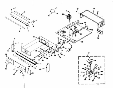 Control Section Diagram and Parts List for 8504237341  Kenmore Range