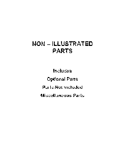 Optional parts (not included) Diagram and Parts List for  Whirlpool Washer