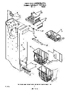 Freezer Liner Diagram and Parts List for ED27DQZWN11  Whirlpool Refrigerator