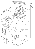 ICEMAKER Diagram and Parts List for GD25DFXFW01  Whirlpool Refrigerator