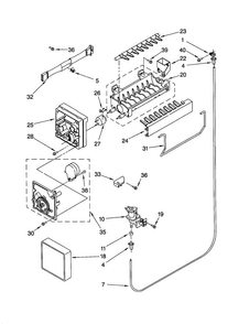 Icemaker Diagram and Parts List for ET21MMXJW01  Whirlpool Refrigerator