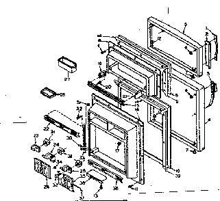 Door Parts Diagram and Parts List for 106W14EL5  Kenmore Refrigerator