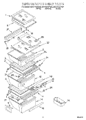 REFRIGERATOR SHELF Diagram and Parts List for GD27DQXFB00  Whirlpool Refrigerator