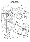 LINER PARTS Diagram and Parts List for ET8BPKXKT02  Whirlpool Refrigerator