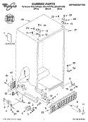 CABINET, LITERATURE Diagram and Parts List for GD5LHGXKB00  Whirlpool Refrigerator