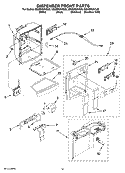 DISPENSER FRONT PARTS Diagram and Parts List for GS6NVEXVS00  Whirlpool Refrigerator