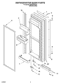 REFRIGERATOR DOOR Diagram and Parts List for GD5THGXKS01  Whirlpool Refrigerator