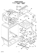 LINER Diagram and Parts List for ET8LFKXKT01  Whirlpool Refrigerator