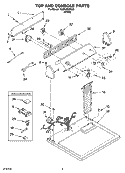 TOP AND CONSOLE PARTS Diagram and Parts List for  Whirlpool Dryer