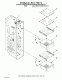 FREEZER LINER PARTS Diagram and Parts List for  Whirlpool Refrigerator