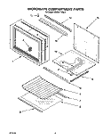 MICROWAVE COMPARTMENT Diagram and Parts List for  KitchenAid Microwave Oven Combo