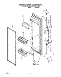 REFRIGERATOR DOOR Diagram and Parts List for ED25YQXAW00  Whirlpool Refrigerator