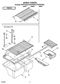 SHELF PARTS, OPTIONAL PARTS Diagram and Parts List for ET8WTKXKQ06  Whirlpool Refrigerator
