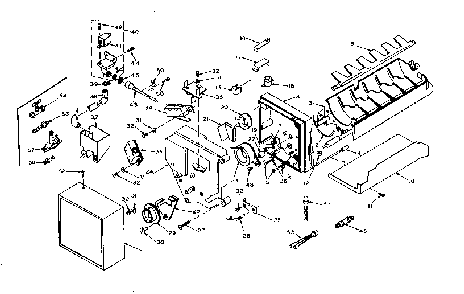 Automatic Ice Maker Parts Diagram and Parts List for 106T13GIM1  Kenmore Refrigerator