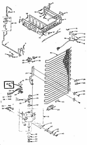 Refrigerator Unit Parts Diagram and Parts List for 106M12F-F  Kenmore Refrigerator
