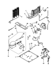 Unit Diagram and Parts List for ET21MMXJW01  Whirlpool Refrigerator
