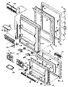 Door Parts Diagram and Parts List for 106W14GIM  Kenmore Refrigerator
