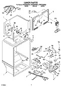 LINER PARTS Diagram and Parts List for ET8FTEXMB02  Whirlpool Refrigerator