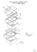 REFRIGERATOR SHELF Diagram and Parts List for ED25TQXFW03  Whirlpool Refrigerator