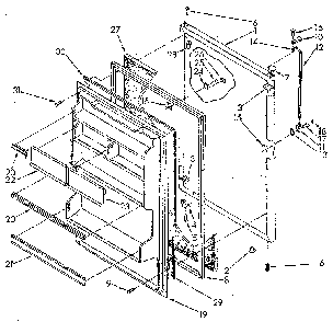 Refrigerator Door Diagram and Parts List for ET18GKXSG0A  Whirlpool Refrigerator