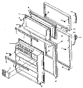 Door Parts Diagram and Parts List for 106W14BL  Kenmore Refrigerator