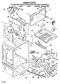 LINER PARTS Diagram and Parts List for GR2SHWXPL02  Whirlpool Refrigerator