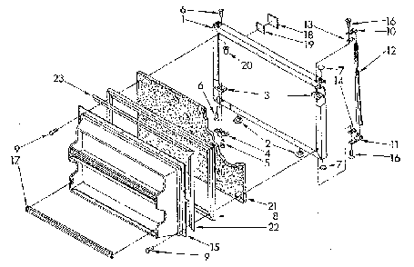 Freezer Door Diagram and Parts List for ET18JKXSN04  Whirlpool Refrigerator