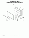 FREEZER DOOR PARTS Diagram and Parts List for G9RXXFMWS00  Whirlpool Refrigerator