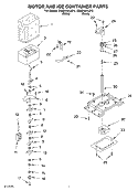 MOTOR AND ICE CONTAINER Diagram and Parts List for GS6SHANLB10  Whirlpool Refrigerator