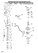 MOTOR AND ICE CONTAINER PARTS Diagram and Parts List for GS2SHAXNL00  Whirlpool Refrigerator