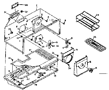 Freezer Parts Diagram and Parts List for 106T14EX  Kenmore Refrigerator