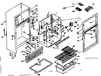 Cabinet Parts Diagram and Parts List for 106U12DA  Kenmore Refrigerator