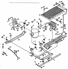 Refrigerator Unit Parts Diagram and Parts List for 106S14E  Kenmore Refrigerator