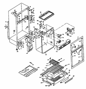 Cabinet Parts Diagram and Parts List for 106U14ESL2  Kenmore Refrigerator