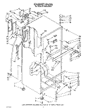 CABINET Diagram and Parts List for ET18AKXSW04  Whirlpool Refrigerator