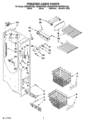 FREEZER LINER PARTS Diagram and Parts List for GS6NVEXVS00  Whirlpool Refrigerator