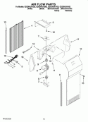 AIR FLOW PARTS, OPTIONAL PARTS (NOT INCLUDED) Diagram and Parts List for GD5DHAXVB02  Whirlpool Refrigerator