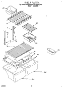 SHELF Diagram and Parts List for ET20NMXDN01  Whirlpool Refrigerator